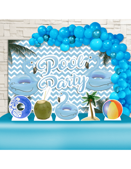 Kit Festa Pool Party Rosa - Decoração Infantil!