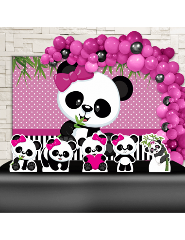 Kit Festa Panda Rosa (Ouro)