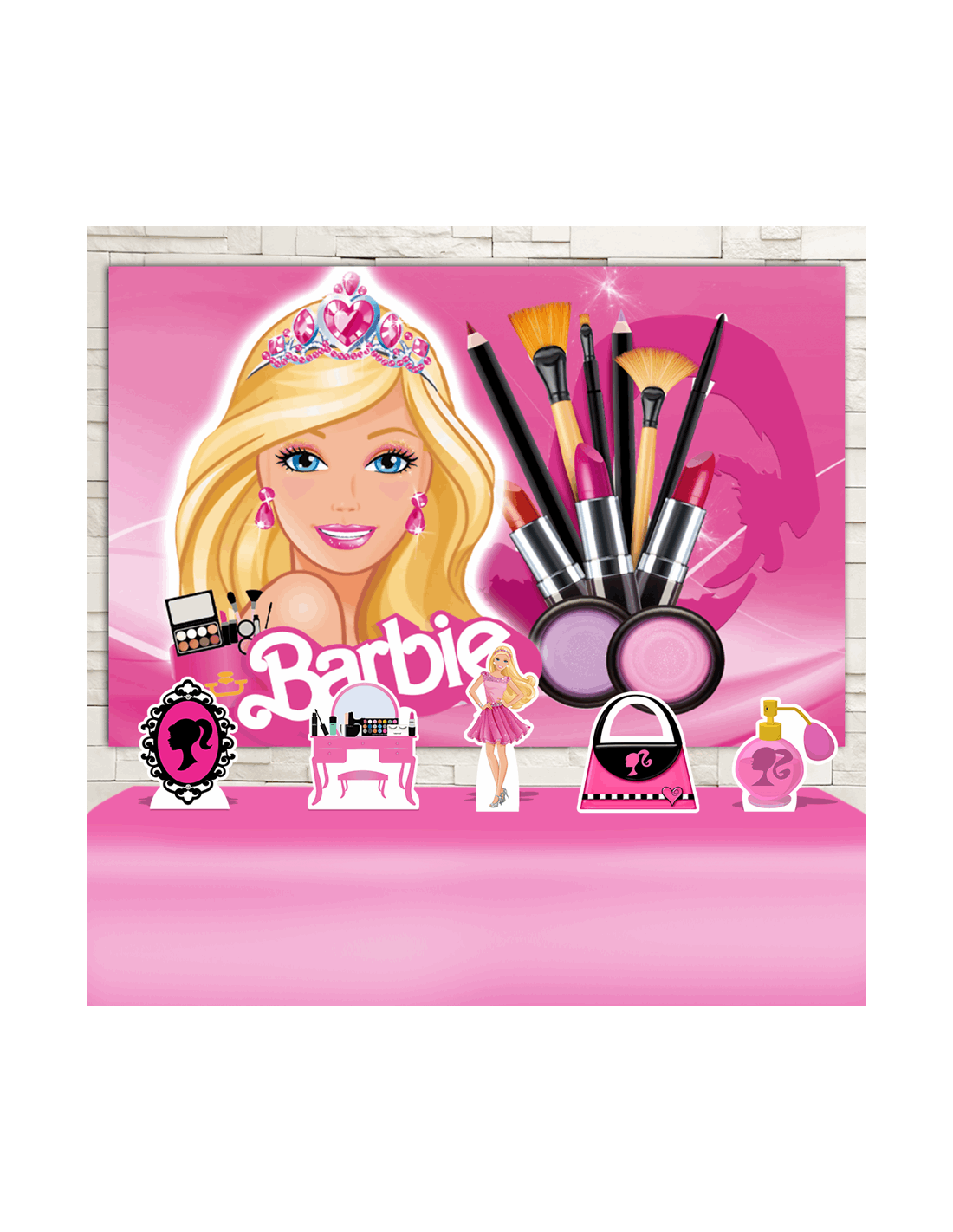 Kit Festa Barbie Maquiadora - Decoração Infantil