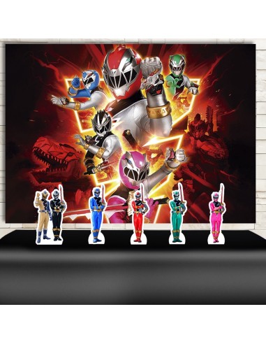 Kit Festa Power Rangers Dino Fury(Prata)