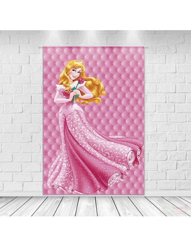 Painel Decoração Retangular Tecido Sublimado 1,50x2,20 Princesa Aurora AUR-001