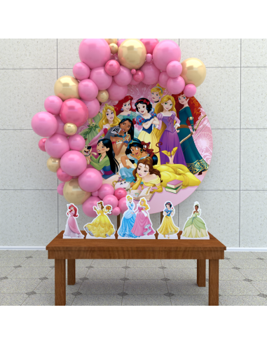 Kit Festa Redondo Princesas Disney