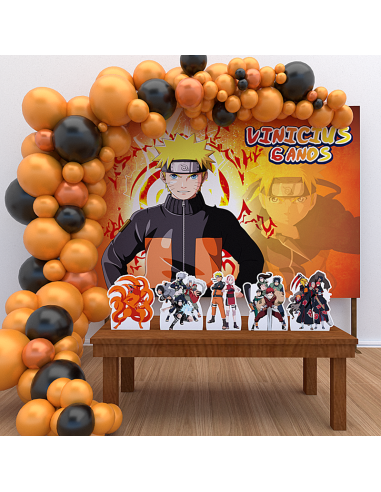 kit com 4 Display de Mesa para Festas Naruto