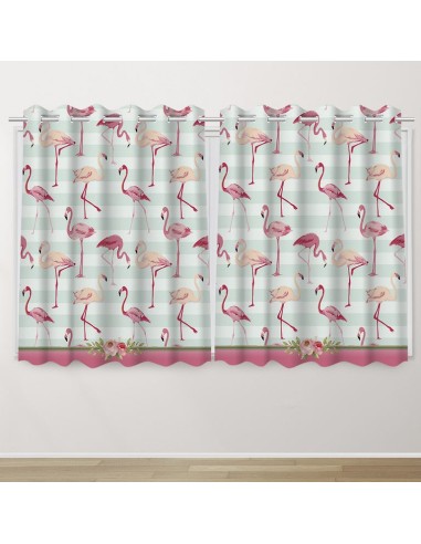 Cortina Decorativa Flamingos