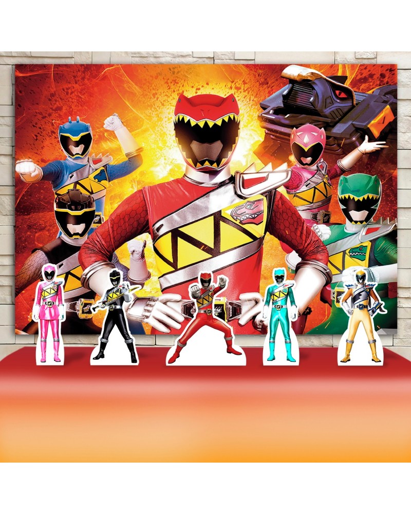 Kit Festa Power Rangers Dino Charge (Prata)